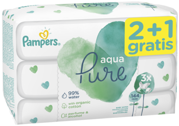 PAMPERS BABY WIPES 48 AQUA PURE 2+1 
