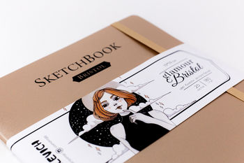 Скетчбук Малевичъ для графики и маркеров Bristol Glamour, золотой песок, 180 гм, 19х19 см, 20л 