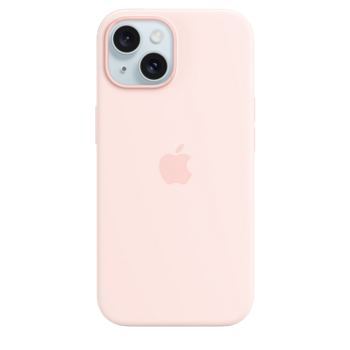 iPhone 15 Silicone Case with MagSafe - Light Pink 