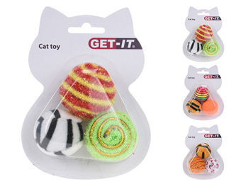 Игрушки для кошек Get-It "Мяч" 3шт, блистер 