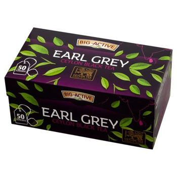 Ceai negru Big-Active Black tea Earl Grey,  50 plicuri 