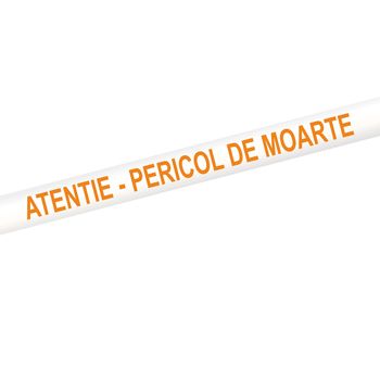 купить Лента сигнальная П/Э "ATENTIE - PERICOL DE MOARTE" (150x50) белая в Кишинёве 