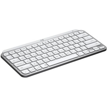 Tastatura Logitech Wireless MX Keys Mini Minimalis Pale Grey Illuminated Keyboard, Logitech Unifying 2.4GHz wireless technology, Bluetooth Low Energy, Rechargeable with USB type C (920-010502)