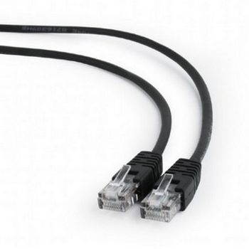 0.5m, Patch Cord  Black, PP12-0.5M/BK, Cat.5E, Cablexpert, molded strain relief 50u" plugs 