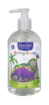 Săpun lichid antibacterian Viantic Kids Dino cu pompă, 350ml 