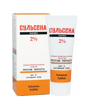 Produs de ingrijire a scalpului SULSENA PASTA 2% impotriva matretii, 75 ml 