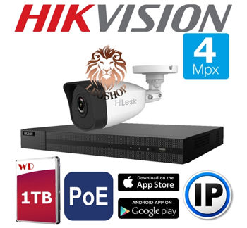 HIKVISION by HILOOK 4 МЕГАПИКСЕЛИ IP POE 