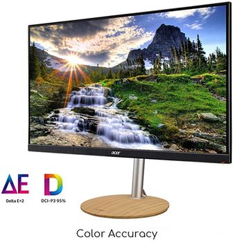 купить 23.8" ACER IPS LED ConceptD CP1241YV ZeroFrame Black/Silver/Wood (2ms, 2M:1, 250cd, 1920x1080, 178°/178°, Refresh Rate 165Hz, DCI-P3 95%, DELTA E2, HDR, 2 x HDMI, DisplayPort, AMD FreeSync, Speakers 2 x в Кишинёве 