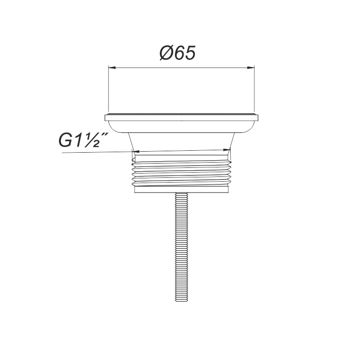 купить Выпуск для сифона металлический D. 1.1/2" x 65 У0200.2100  SOLOPLAST в Кишинёве 