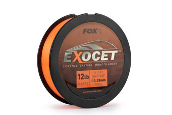 Fir monofilament Fox Exocet Fluoro Orange Mono 0.28mm 12lb 