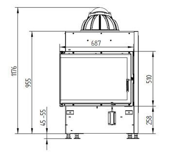 Каминная топка  HOXTER ECKA 67/45/51 L/R (левосторонняя/правосторонняя) 