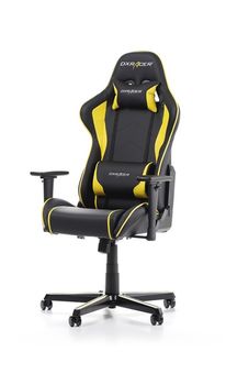 Gaming Chairs DXRacer - Formula GC-F08-NY-H1, Black/Black/Yellow - PU leather, Gamer weight up to 100kg / growth 145-180cm, Foam Density 52kg/m3, 5-star Aluminum IC Base, Gas Lift 4 Class, Recline 90*-135*, Armrests: 3D, Pillow-2, Caster-2*PU, W-23kg