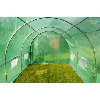 Sera de gradina de tip tunel 4.5x4x2.5 m, suprafata 18 mp, pelicula armata, 2 usi, verde 