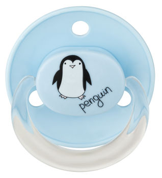 ”Baby-Nova” Suzetă rotundă cu inel, 0 luni+, Latex, fără BPA, 2 buc. cu cutie pentru sterilizare (20008) 