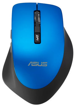 Wireless Mouse Asus WT425, Optical, 1000-1600 dpi, 6 buttons, Ergonomic, Silent, 1xAA, Blue 