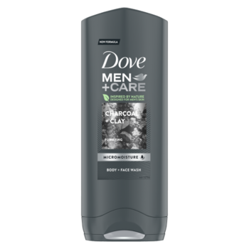 Gel de duş Dove Men Care Charcoal+Clay, 250 ml 
