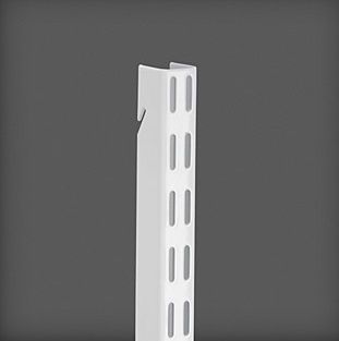 cumpără Profil perete perforație dublă cu agățare 508x25x25 mm, alb în Chișinău 