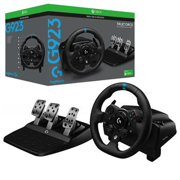 Wheel Logitech Driving Force Racing G923, for Xbox, 900 degree, Pedals, Dual-Motor Force Feedback 