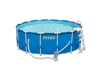 Piscină cu cadru metalic Intex Metal Frame, 16800L, Albastru, 28242 