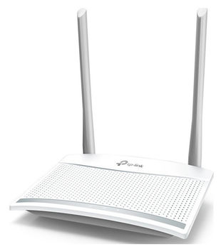 Wi-Fi N TP-LINK Router, "TL-WR820N", 300Mbps, 2xLAN Ports, MIMO, 2x5dBi, WISP 