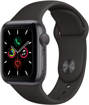 Apple Watch Series 5 44mm Aluminium Case With Black Sport Band, MWVF2 GPS, Space Grey 