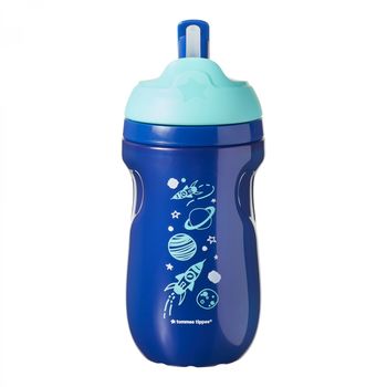 Cană cu pai izoterm Exploră Tommee Tippee (12+ luni), albastru, 260ml 