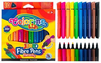 Фломастеры Fibre Pens 12 цв.  Jumbo Colorino 