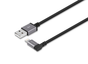 Lightning Cable Moshi, with conector 90 degrees, Black 