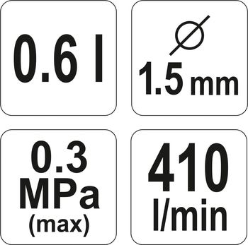 купить Краскопульт с баком 0,6 л YATO в Кишинёве 