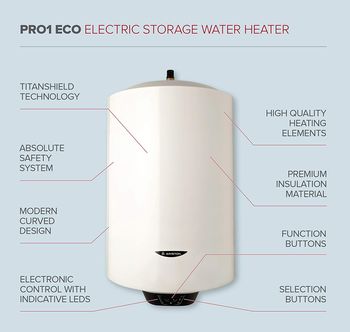 cumpără Boiler electric ARISTON PRO1 ECO EVO 50 L 1.8K PL EU (25-4411e) în Chișinău 