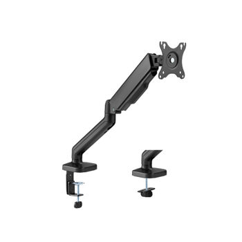 Крепление мониторов Brateck LDT46-C012 Spring-Assisted Monitor Arm, for 1 monitor, Clamp-on, 17"-32", Tilt Range +90° ~ -90°; Swivel Range +90° ~ -90°; Screeen Rotation 360°, VESA: 75x75, 100x100, Arm Extend: 450mm, Weight Capacity per screen 9 Kg (Подпружиненный кронштейн для 1 монитора, зажимной)