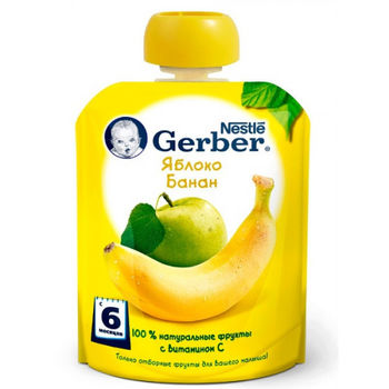 cumpără Gerber piure din mere și banane 6 luni, 90 gr în Chișinău 