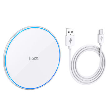 Беспроводная зарядка Hoco CW6 Pro 15W wireless fast charger [White] 