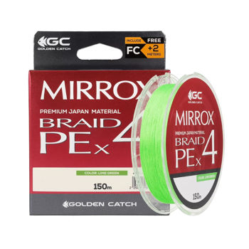 Fir impletit GC Mirrox PE X4 150m Lime Green + 2m FC #1.0 