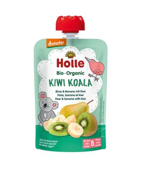 Piure de pere, banane și kiwi de pădure Holle Bio Organic Kiwi Koala (8 luni+), 100g 