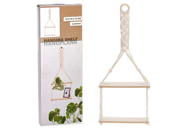 Raft suspendabil 2 nivele 30X10X66cm, mdf natural 