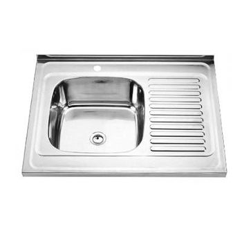 cumpără Chiuveta de bucatarie inox 0,4 mm 80 x 60 cm stanga (decor) 6080 L în Chișinău 