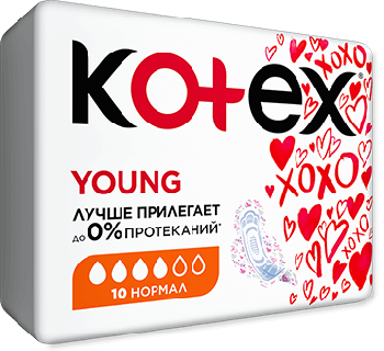 Absorbante igienice Kotex Young Normal, 10 buc. 