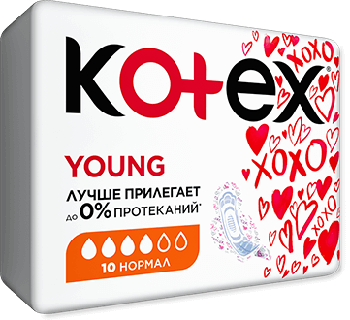 Прокладки Kotex Young Normal, 10 шт. 