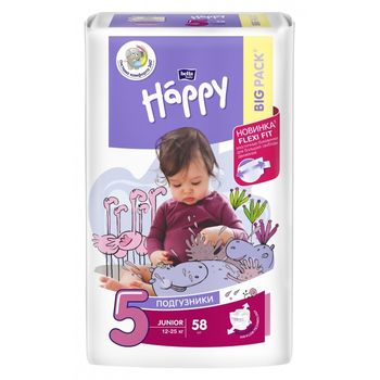 Подгузники Bella Baby Happy Junior, 58 шт. 