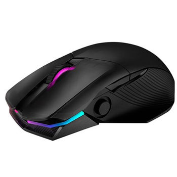 ASUS ROG Chakram RGB Wireless Gaming Mouse, Qi charging, programmable joystick, wired/2.4GHz/Bluetooth, 16000 dpi sensor, Aura Sync lighting BFR