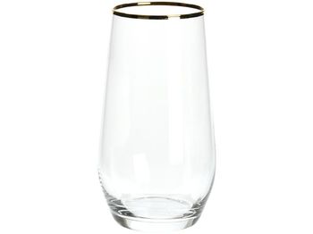 Стакан для напитков Golden Rim 390ml, 14cm, стекло 