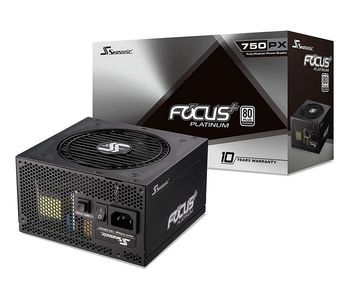 Power Supply ATX 750W Seasonic Focus PX-750 80+ Platinum, 120mm, Full Modular, Fanless until 30 % 