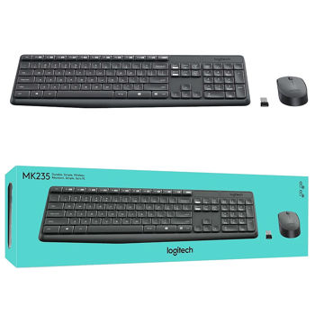 Tastatura+mouse Logitech MK235 Grey Wireless Combo, Keyboard+Mouse, 920-007931 (set fara fir tastatura+mouse/беспроводной комплект клавиатура+мышь)
