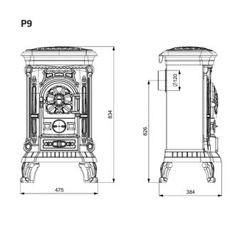 Печь чугунная KAWMET P9 8 kW 