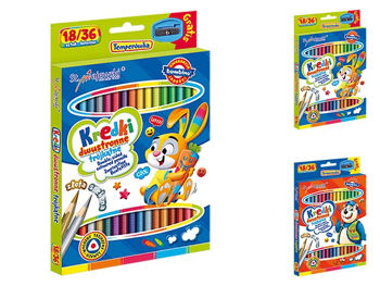 Set creioane colorate 18buc/36 culori cu ascutitor Bambino 