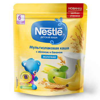 купить Каша мультизлак  яблоко-банан с молоком Nestle, с 6 месяцев, 220г в Кишинёве 