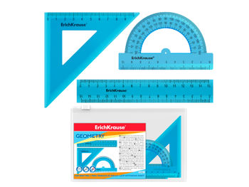 Set geometric ErichKrause Standard 3buc,albastru 