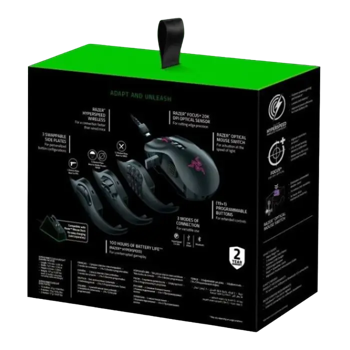 Игровая мышь беcпроводная RAZER Naga Pro, Чёрный 