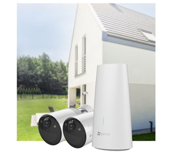 Ezviz 2 Mpx, Комплект из 2-х камер со встроенным аккумулятором и базовой станцией CS-BC1-B2 